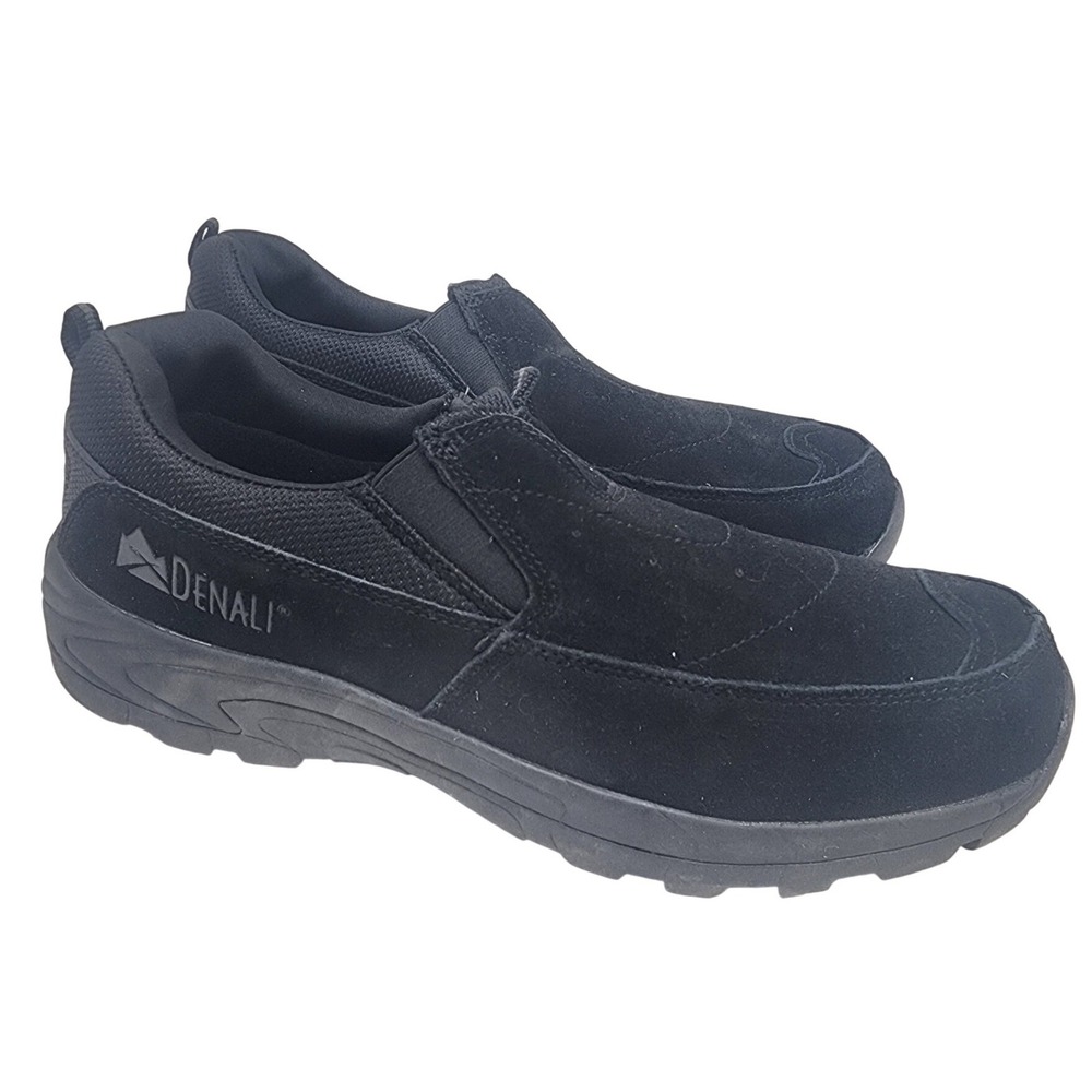 Denali Mens Black Slip On Outdoor Hiking Shoes Loafers Suede Size 12